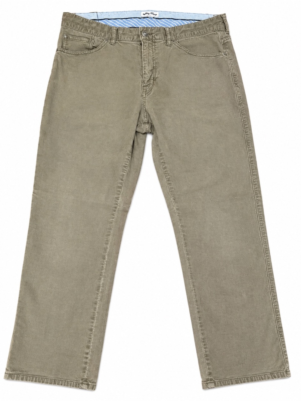 Peter Millar Men’s 35 Olive Green Corduroy Pants 5 Pocket Straight Leg 35x32